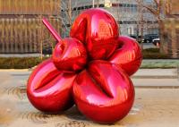 Grande longueur titanique du revêtement 300cm de sculpture peinte en métal de plaza en métal par décoration
