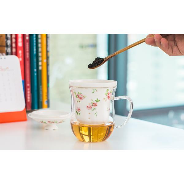 Высокая чашка Инфузер чая боросиликатного стекла с керамическим фильтром легким для того чтобы очистить