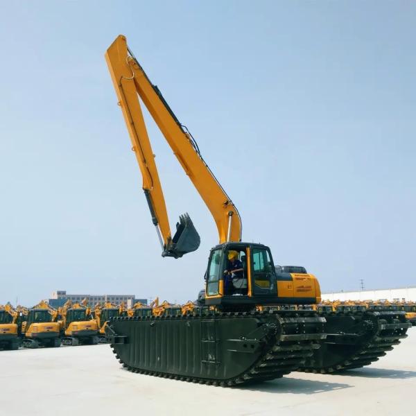 Dredge Amphibious Excavator Undercarriage Pontoon Floating Corrosion Resistant