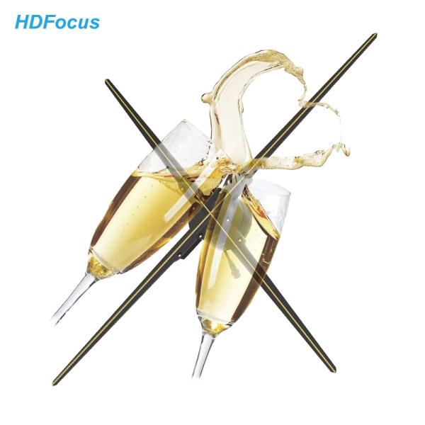 Large Screen Christmas Decorating Fan With Led 3d 100cm Holographic Fan