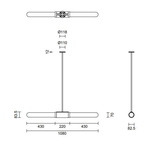 Modern Minimalist Glass Articolo Lighting Long Scandal Pendant Light Island White Frost Glass Light