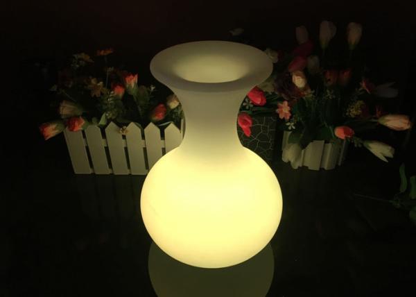 Potenciômetros de flor recarregáveis do diodo emissor de luz do vaso da iluminação para o serviço de tabela, mudança de 16 cores