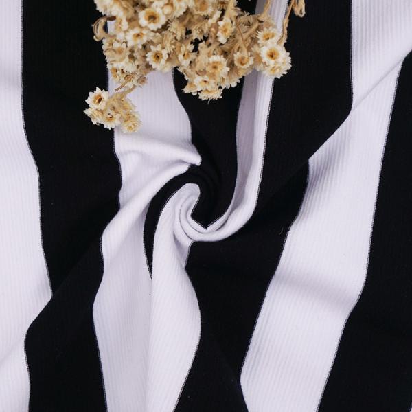 Прочная и стираемая, удобная для кожи и здоровая полосатая хлопковая ткань для спортивных костюмов