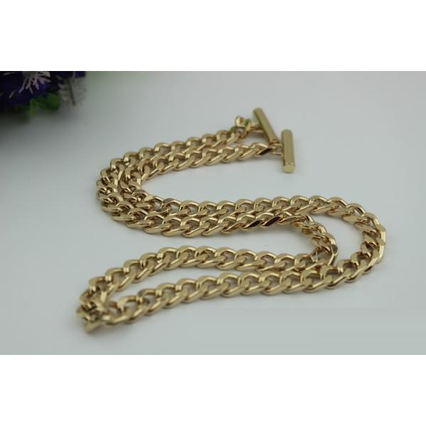 High end iron material 3 color flat shape 8 mm width metal crossbody chain bag