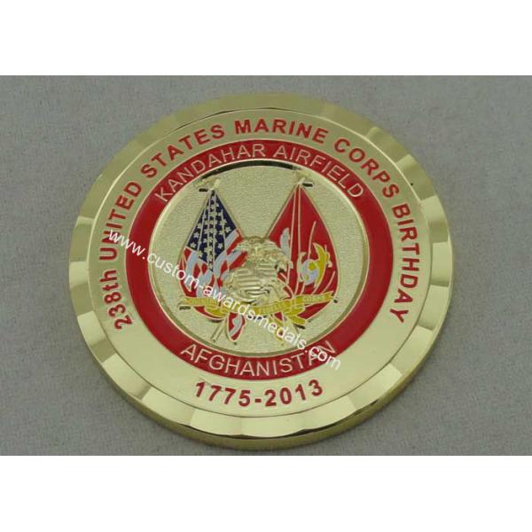 238th United States Marine Corps Birthday Coin , Copper Stamped Gold Plating 1 3/4 Inch