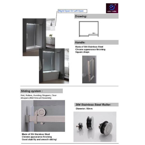 Двойной скользящий прозрачный закаленное стекло ванной душевой экран дверной шкаф