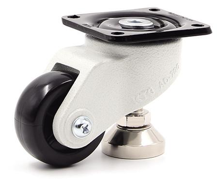 Aluminum Frame 600kg 3 Inch Polyurethane Casters Adjustable Levelling Castors