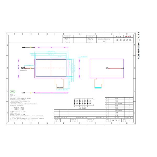 RoHS высокое разрешение 800 Rgbx480 пикселя 6,2 '' TFT LCD дисплей для автомобилей