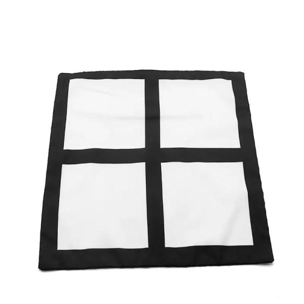 Housse de coussin personnalisée en polyester vierge 4 panneaux pour sublimation, 40 cm, housses de coussin vierges pour impression