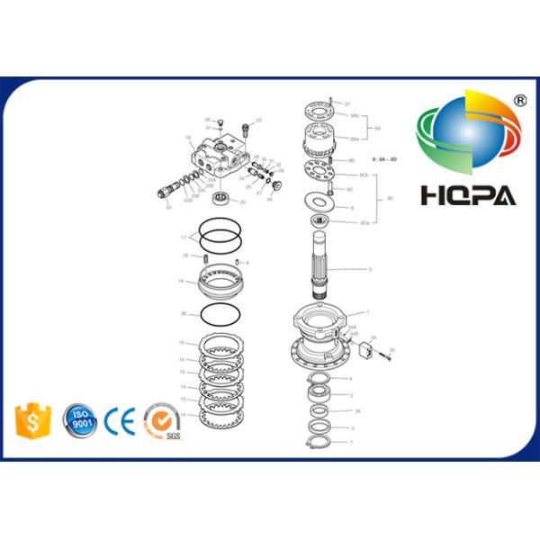 Excavator Daewoo Oem Parts / DH300LC-7 DH300-7 Swing Motor Seal Kit K9000947