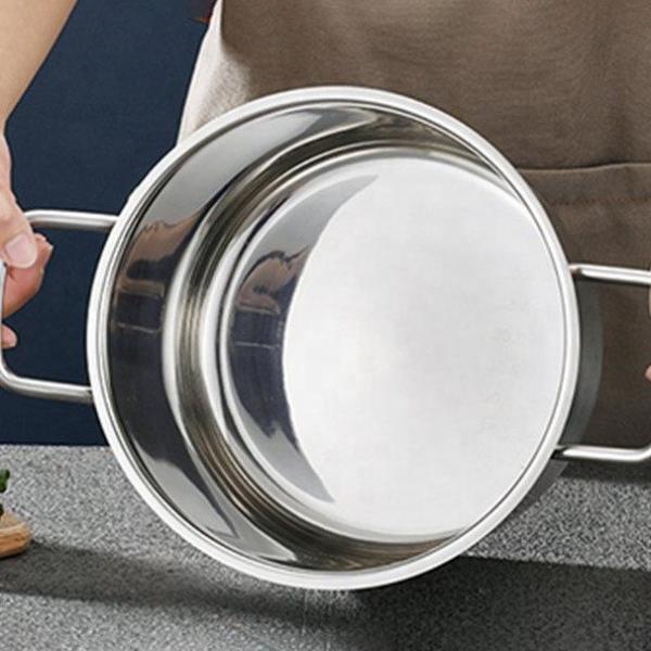 Home Cooking Stackable Steamer Pot Stainless Steel 22cm Soup Stock Pot