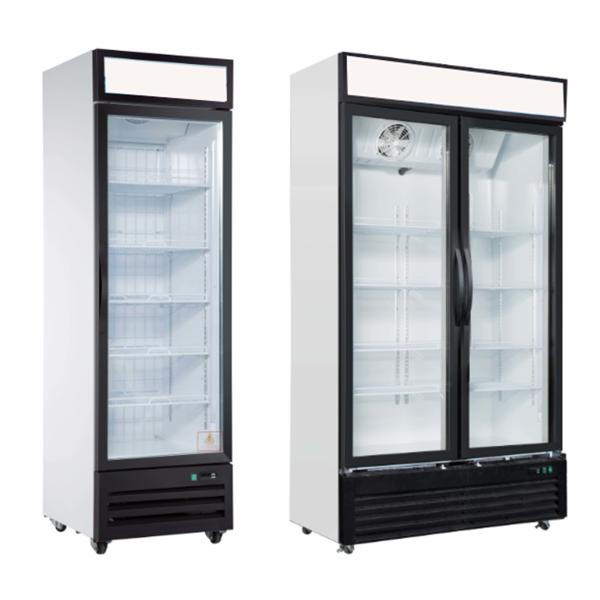 Double Glass Door Commercial Vertical Refrigerator
