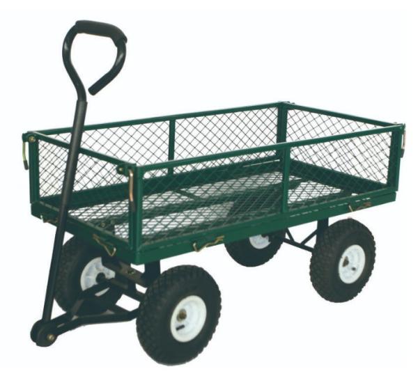 17KG Capacity Heavy Duty Mesh Metal Garden Trolley For Outdoor