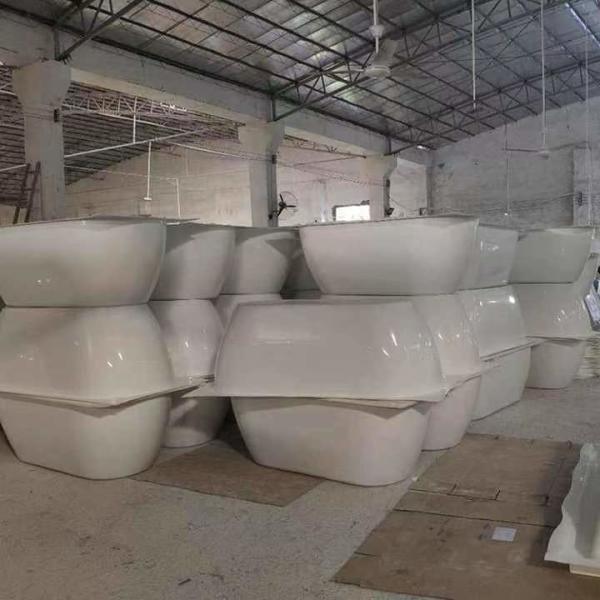 1.5m Modern Freestanding Solid Surface Bathtub Acrylic Stone Resin Soaking Tub