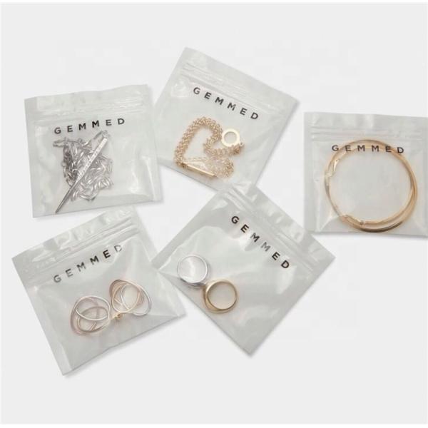 Small Plastic Flat Zipper Pouch for Jewelry Earrings Bracelet packing