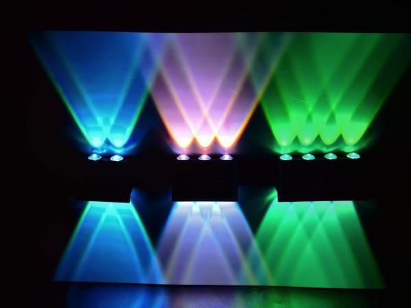 100lm UP Down Solar Outside Wall Lights Wall Mounting Colorful With Lithium Battery