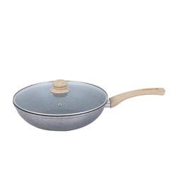 Various Models Grey Kitchen Cookware Sets Maifan Stone With Anti Heat Handle
