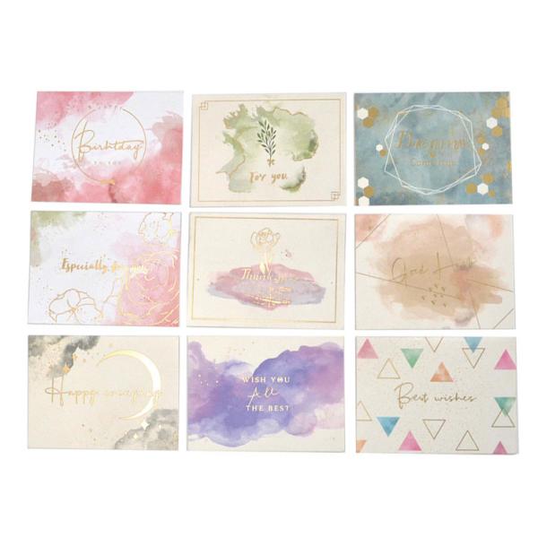 Custom Paper Folded Wedding Thank You Cards Invitation Greeting Cards With Envelope