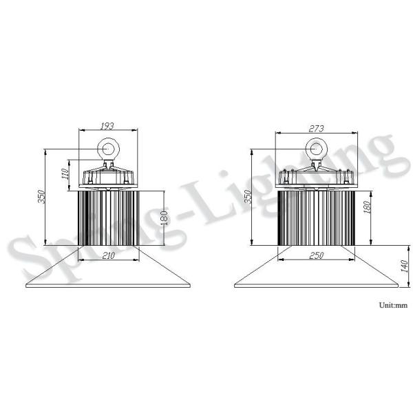 150W 50000 hours 12V / 24V High Power LED High Bay Light / Dimmable LED Light Bulbs