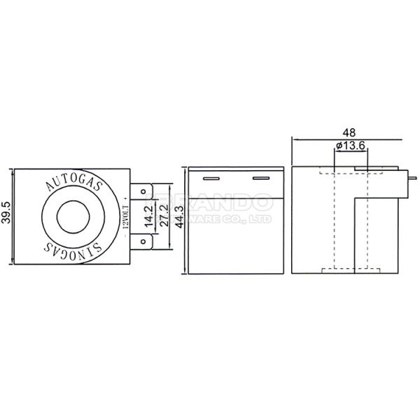 12VDC 18Watt LPG CNG RGE RGV Reducer Regulator Solenoid Coil Shut Off Valve LPG CNG Repair Conversion Kit