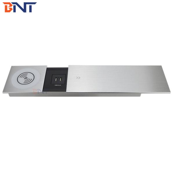 Sliding Cover Pop Up Power Socket With Wireless Charger