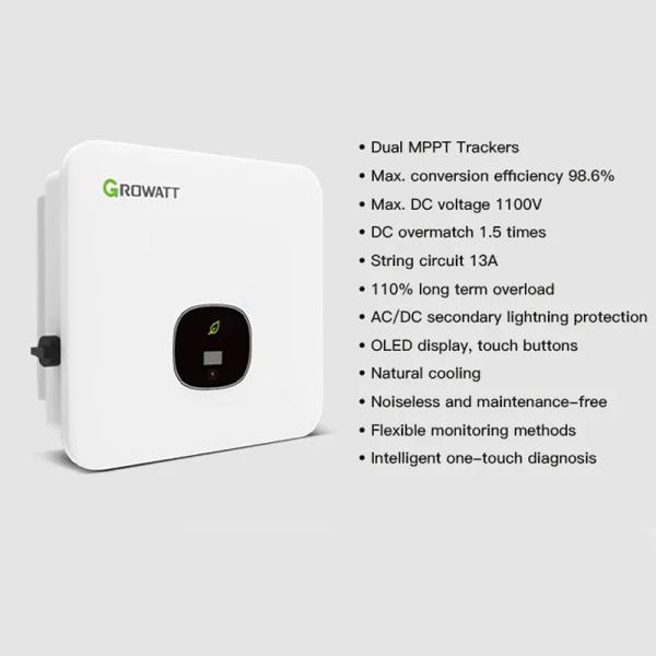Growatt 6kw Inverter Mod 6000tl3-xh Solar Hybrid Inverter With Mppt Charge Controller And Wifi