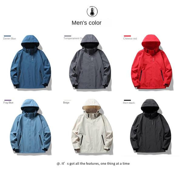 Polyester Windbreaker Jacket for Men XMAMLON Custom Full Zip Up Training Light Weight