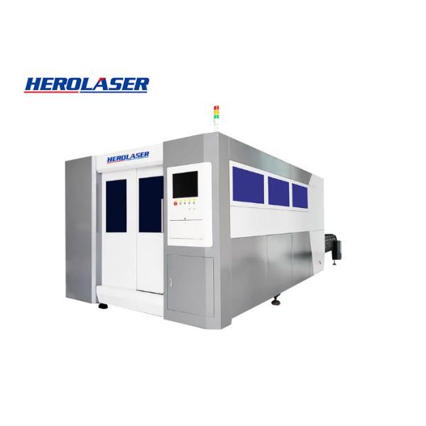 Purple Horn Fully Enclosed 12000W Fiber Laser Cutter With Exchange Working Table