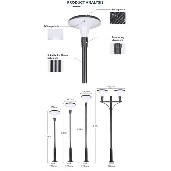 Открытый сад солнечное светлое IP65 ODM OEM водоустойчивый для открытого сада