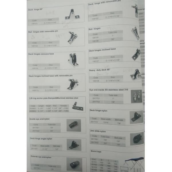 316 Stainless Steel Marine Boat Bimini Top Deck Hinge ISURE MARINE from China Manufature