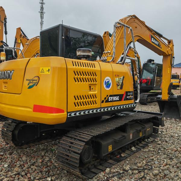 Excavadora SANY SY95C usada de 9.5 toneladas, excavadora de tamaño mediano