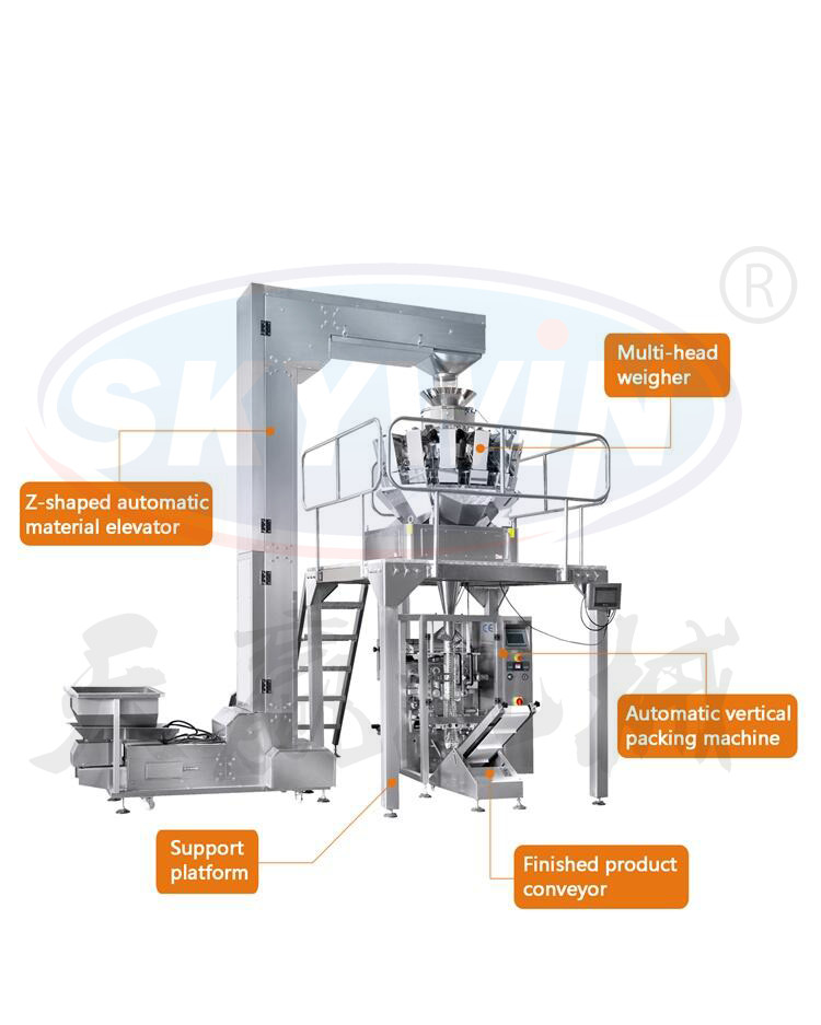 машина упаковки машины упаковки вертикали Weigher 30~120Bag/min Multihead/VFFS