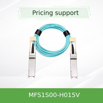 VCSEL Based IBTA Mellanox AOC Cable MFS1S00-H015V QSFP56 15m