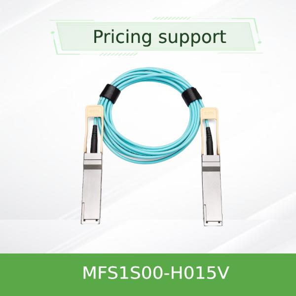 VCSEL Based IBTA Mellanox AOC Cable MFS1S00-H015V QSFP56 15m