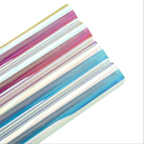 Colorful film flower wrapping paper, pearlescent paper, laser rainbow, transparent seven-color candy paper, colorful flower wrapping material