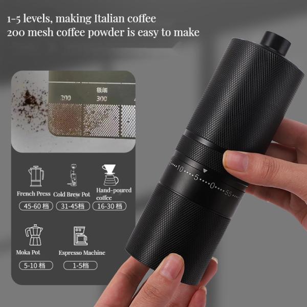 C2 Manual Coffee Grinder Ceramic Conical Burr and 25g Capacity for Modern Kitchen