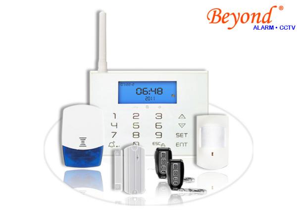 LCD Icons Touch Keypad Wireless GSM SMS Burglar Alarm System with Wireless Flash Siren