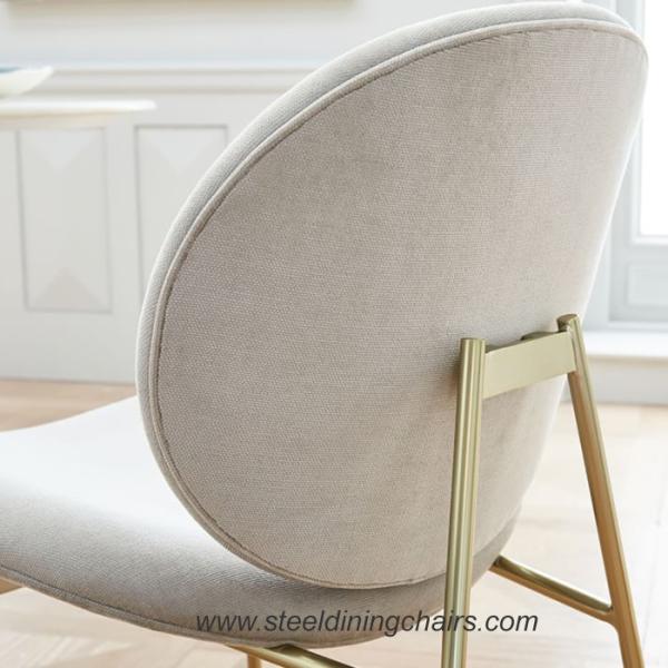 Luxury Kitchen 82CM 61CM Upholstered Stainless Steel Dining Chair