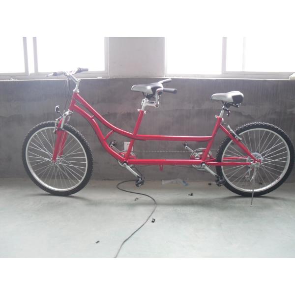 24inch Shimano 7 speeds OEM CE Steel tandem two people Bicycle with Fork Suspension