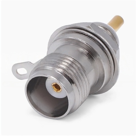 TNC Female Bulkhead Panel Connector Nickel Plated Brass with DC-6GHz Frequency Range RF Coaxial Connector
