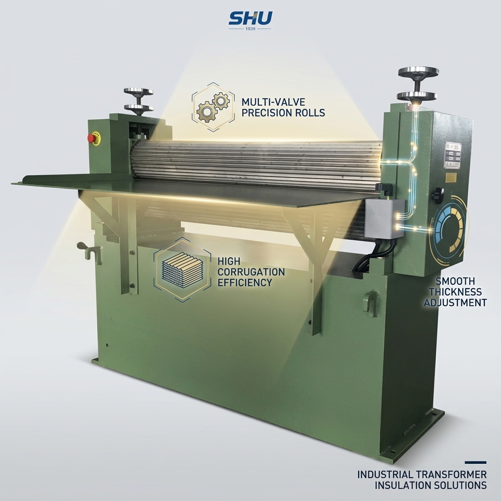 Transformer Insulation Paper Board Corrugating Machine 3 Roll Forming Unit