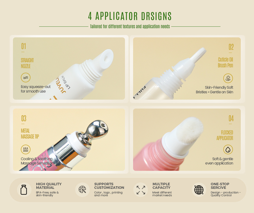 Custom Waisted Lip Gloss Tube Packaging