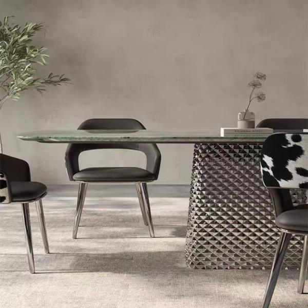 Voguish  Ceramic Marble Top Dining Table 10 Seat  Width Elegant