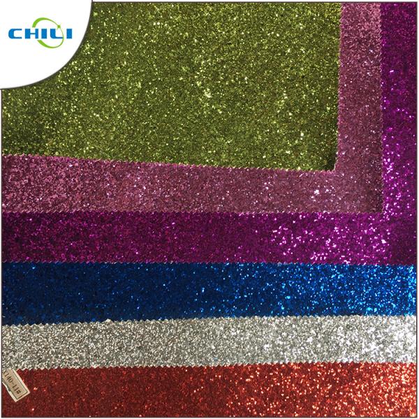 Chunky Glitter Mesh Fabric , Silver Sequin Fabric Wallpaper Moisture Proof
