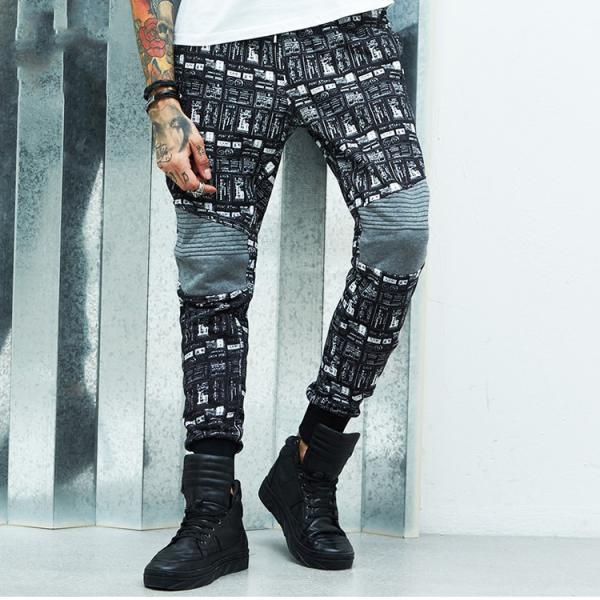 Skinny Mens Leisure Pants Streetwear , Cool Design Tight Fit Track Pants
