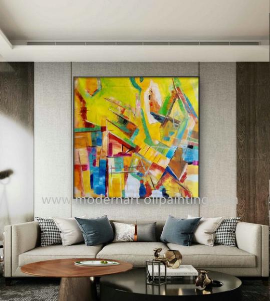 5cm Modern Canvas Geometric Abstraction Paintings For Living Room Decoration