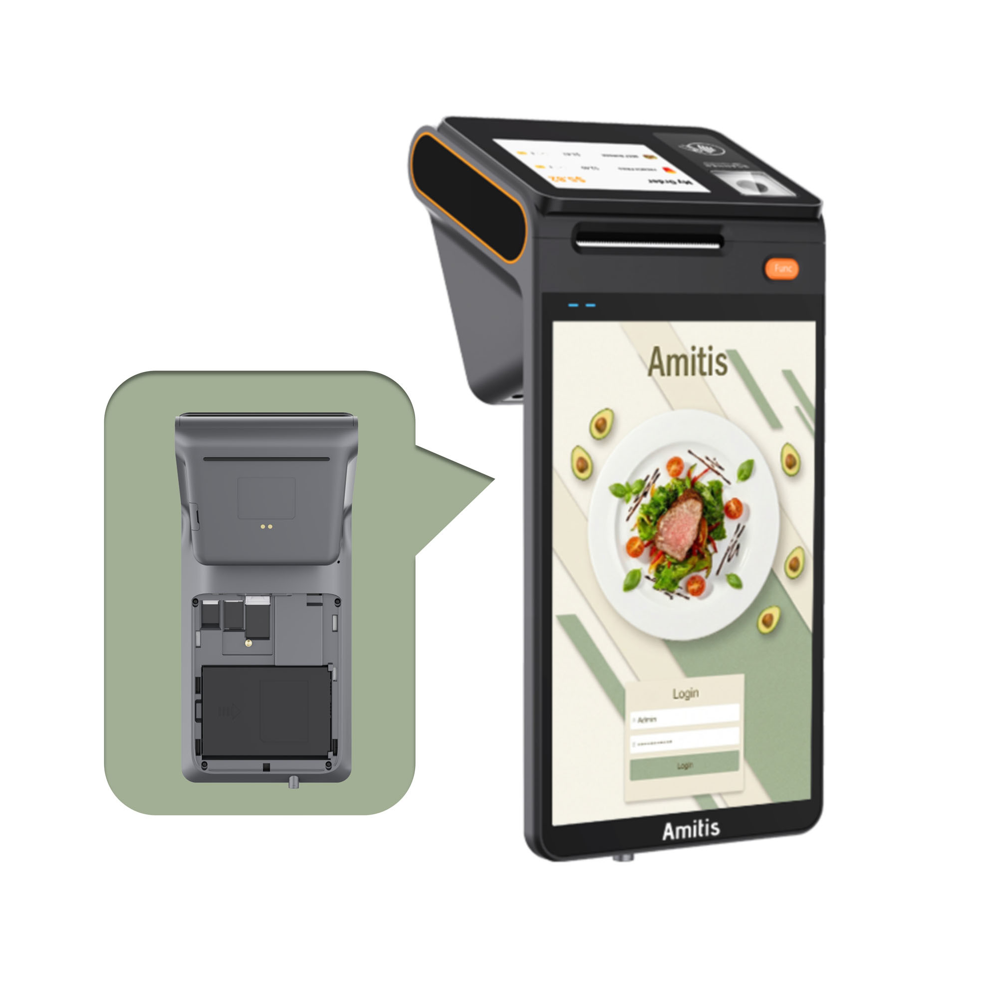 Android 12 Retail POS Terminal With Quad Core 2.0GHz Processor For Fast Checkout