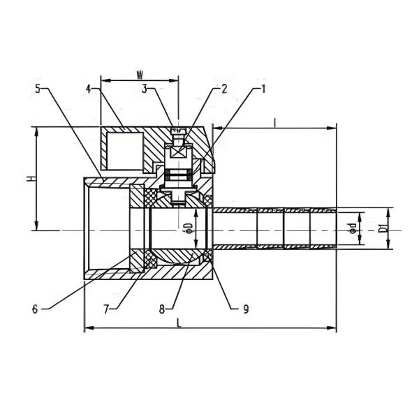 Mini Ball M/F Micro Pneumatic Solenoid Valve 1/4''