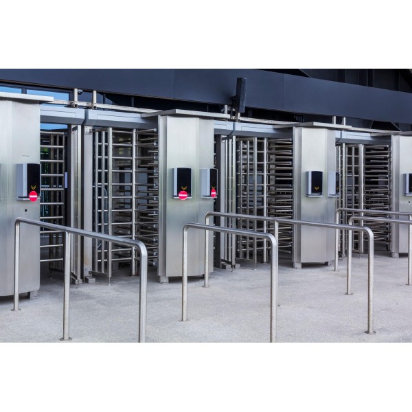 Full-height Turnstile With ID Card Recognition And Employee Attendance System For Industrial Park Entrances