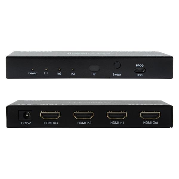 3X1 HDMI 2.0 Switch Hd Matrix Switcher 3 X 1 Hdmi Switch 3 Port Hdmi Switch 1080P 20m